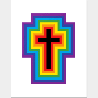 Rainbow Cross Posters and Art